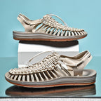 Sandals Braided Breathable Flexible Rubber Sole