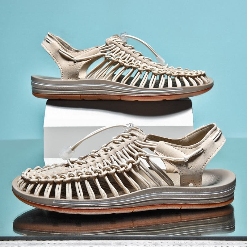 Sandals Braided Breathable Flexible Rubber Sole