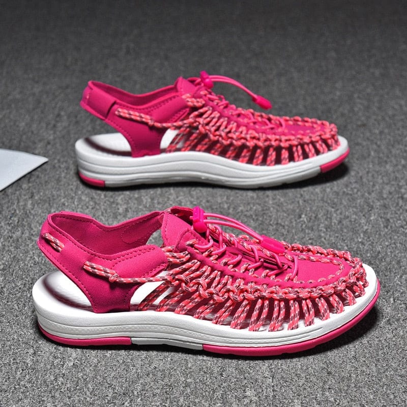 Sandals Braided Breathable Flexible Rubber Sole