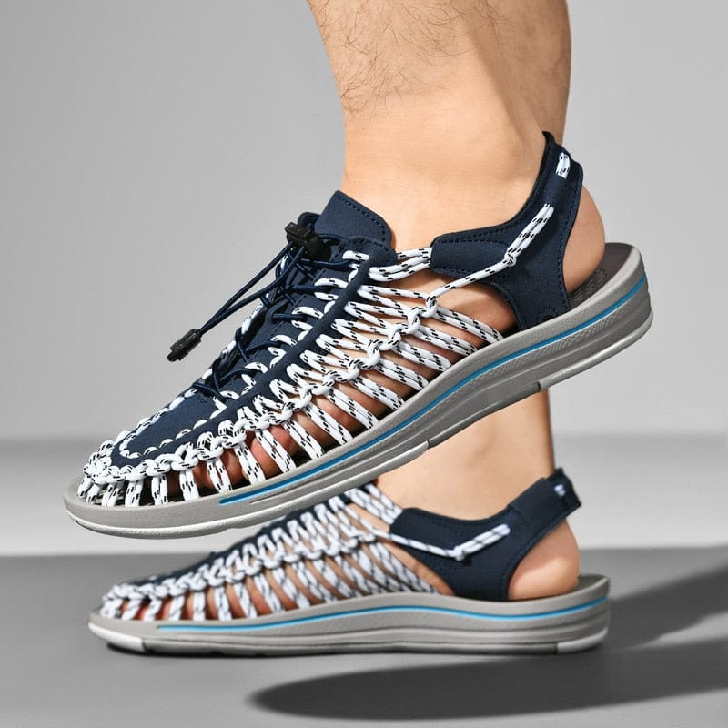 Sandals Braided Breathable Flexible Rubber Sole