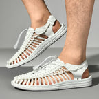 Sandals Braided Breathable Flexible Rubber Sole