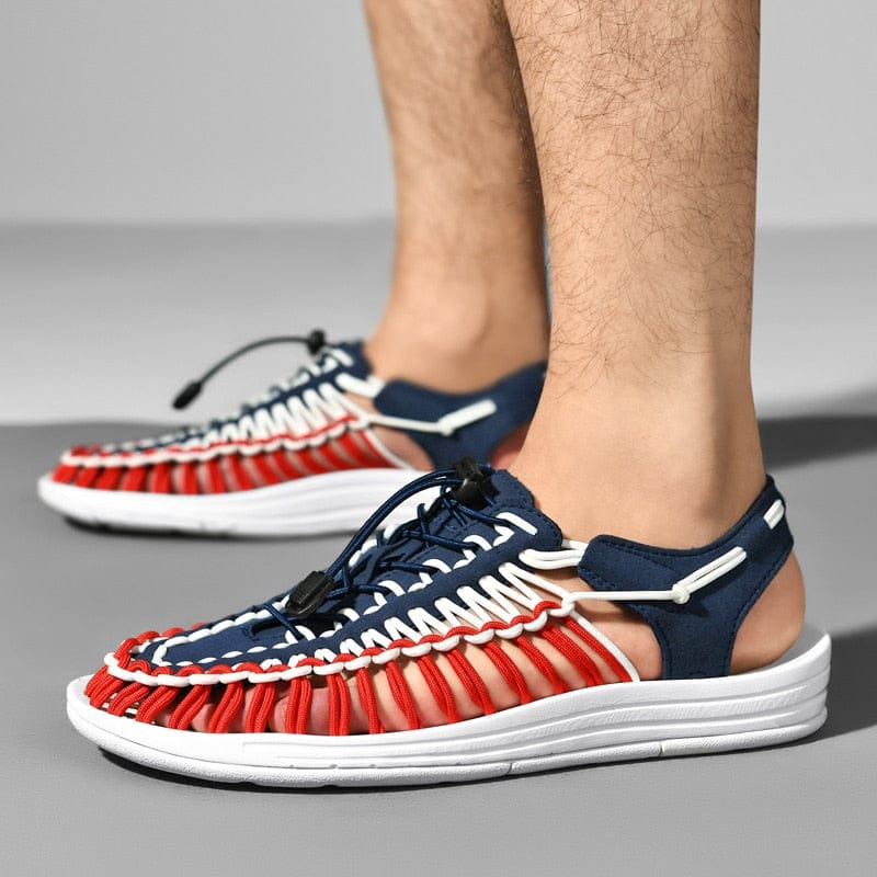Sandals Braided Breathable Flexible Rubber Sole
