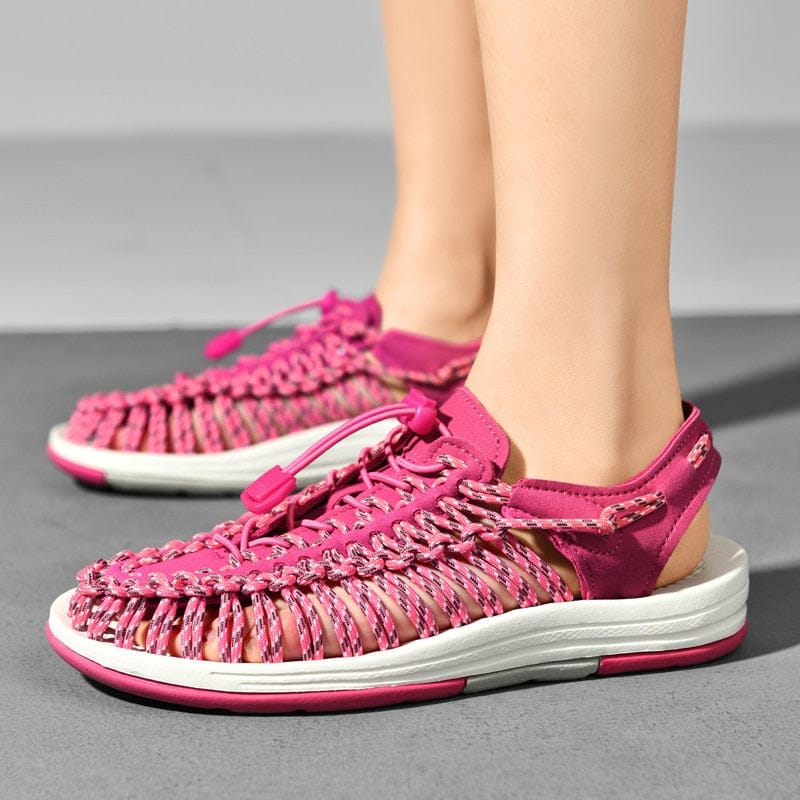 Sandals Braided Breathable Flexible Rubber Sole
