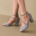 Sandals Low Heel Leather Upper Ergonomic Footbed