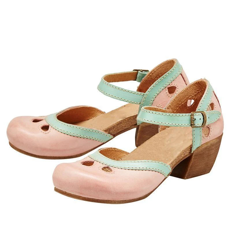 Sandals Low Heel Three-Arch Support Soft Lined Footbed
