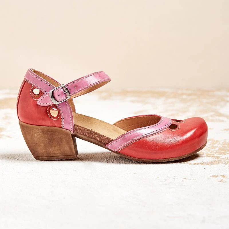 Sandals Low Heel Three-Arch Support Soft Lined Footbed
