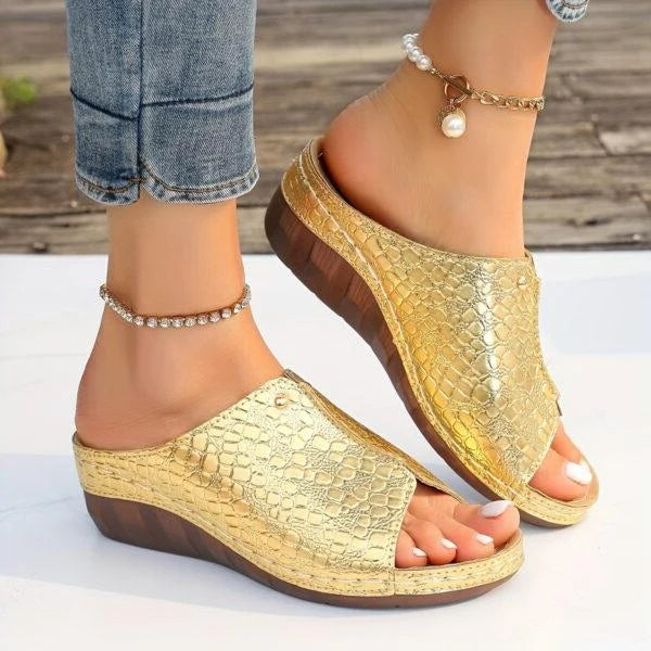Sandals Orthopedic Arch Support Breathable Fly-Weave Wedge