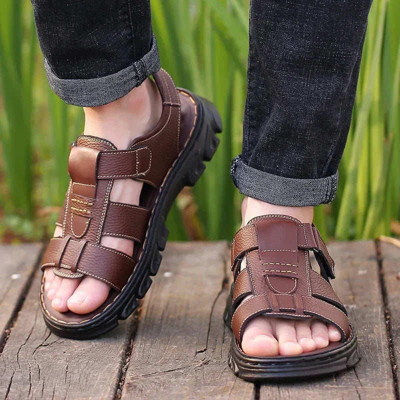 Sandals Orthopedic Footbed Genuine Leather & Breathable