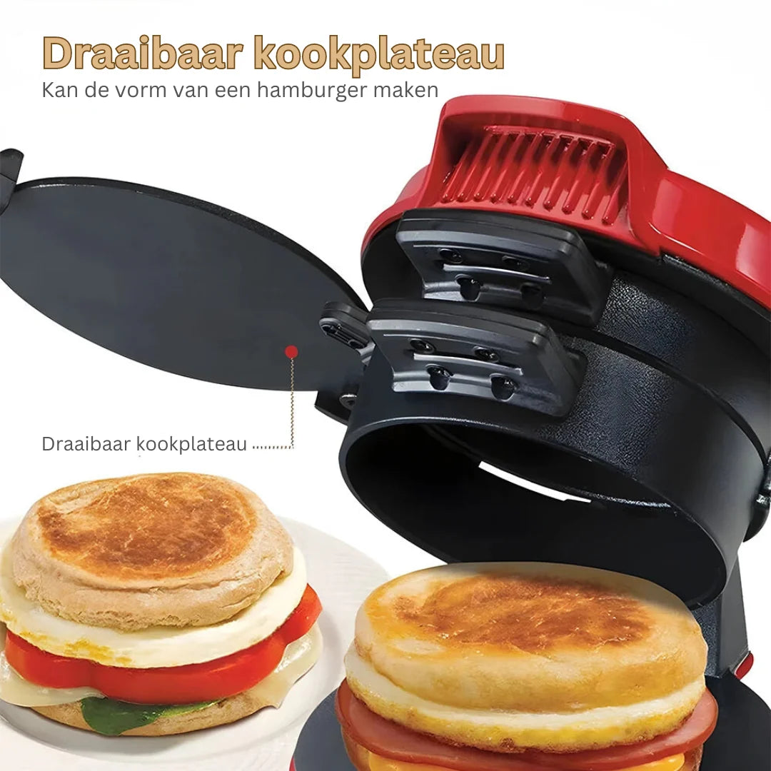 Sandwich Maker Non-Stick Plates & Auto Temp Control
