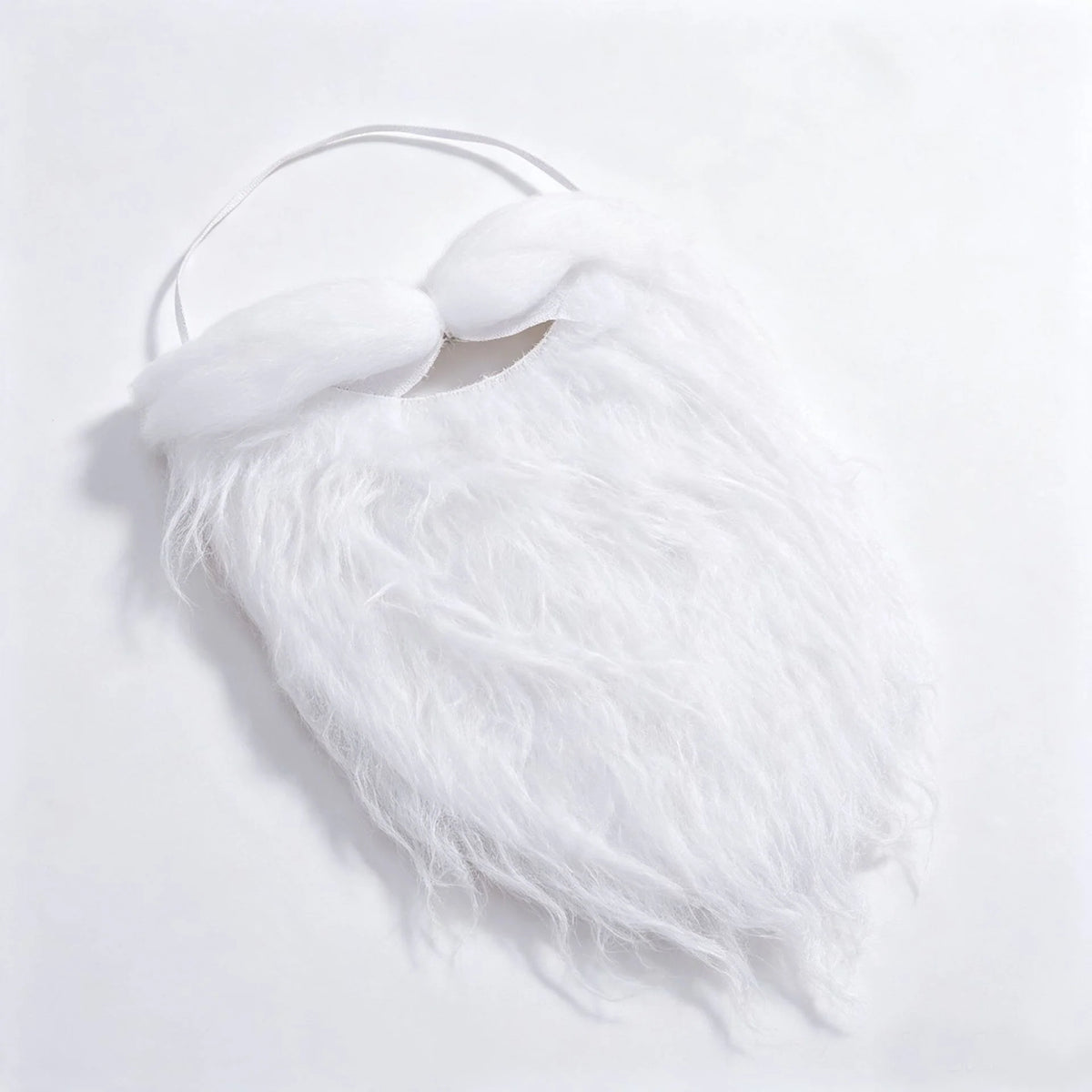 Santa Beard Long Curly Lightweight Synthetic & Adjustable Band