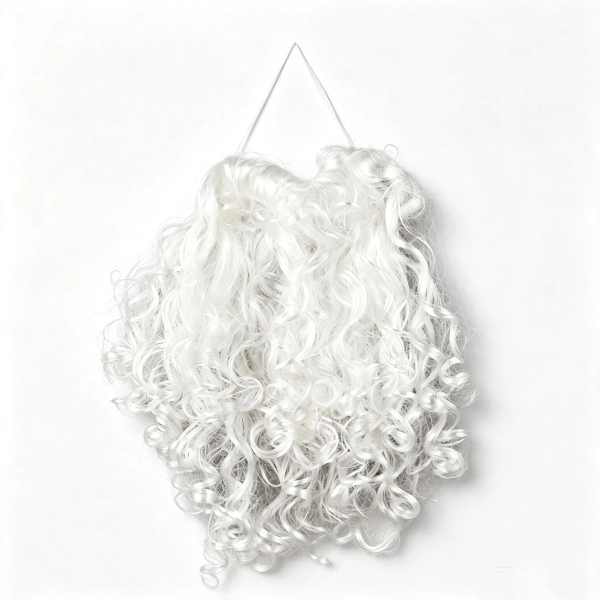 Santa Beard Long Curly Lightweight Synthetic & Adjustable Band