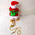 Santa Claus Figure Movable Parts Electric Pearl Necklace