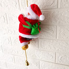 Santa Claus Figure Plush Hanging Tabletop Electric Necklace