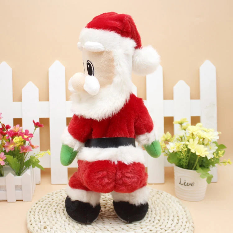 Santa Claus Figure Soft Plush Brown Tabletop