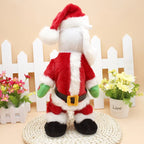 Santa Claus Figure Soft Plush Brown Tabletop