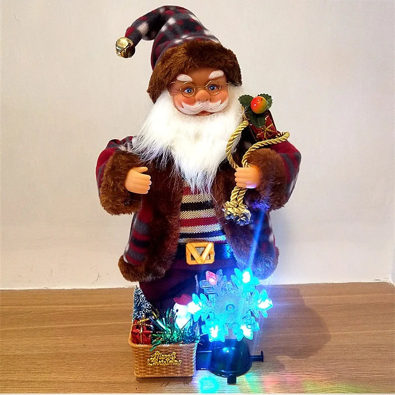 Santa Claus Figurine Animated & Musical Adjustable Pose