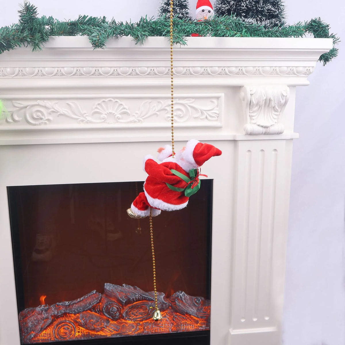 Santa Claus Figurine Fabric With Reflective Ornament