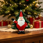 Santa Claus Figurine Hand-Painted Ceramic Tabletop