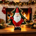 Santa Claus Figurine Hand-Painted Ceramic Tabletop