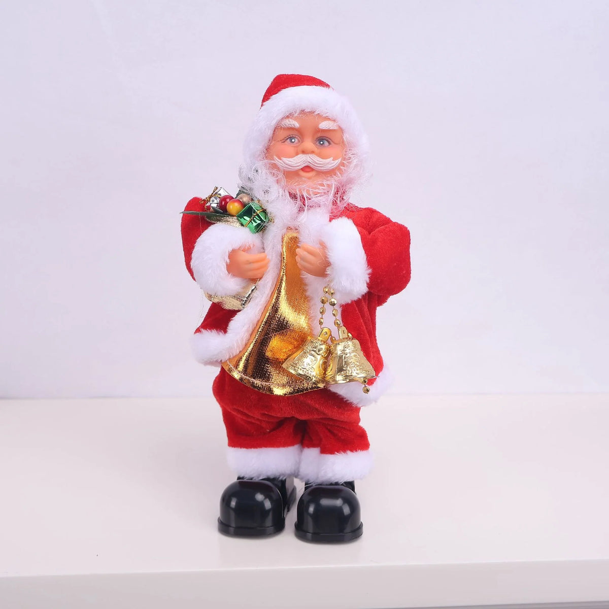 Santa Claus Figurine Hand-Painted Playing Saxophone