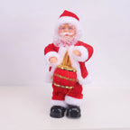 Santa Claus Figurine Hand-Painted Saxophone-Playing Indoor Decor