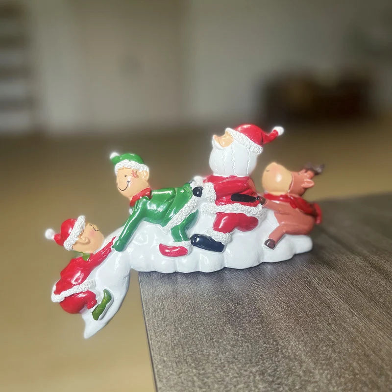 Santa Claus Figurine Handcrafted Ceramic Tabletop