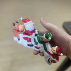 Santa Claus Figurine Handcrafted Ceramic Tabletop