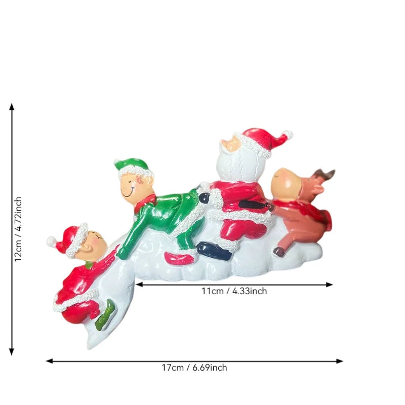 Santa Claus Figurine Handcrafted Ceramic Tabletop