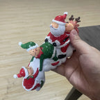 Santa Claus Figurine Handcrafted Ceramic Tabletop Decor
