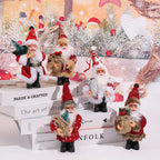 Santa Claus Figurine Intricate Hand Detailing Durable Tabletop Decor
