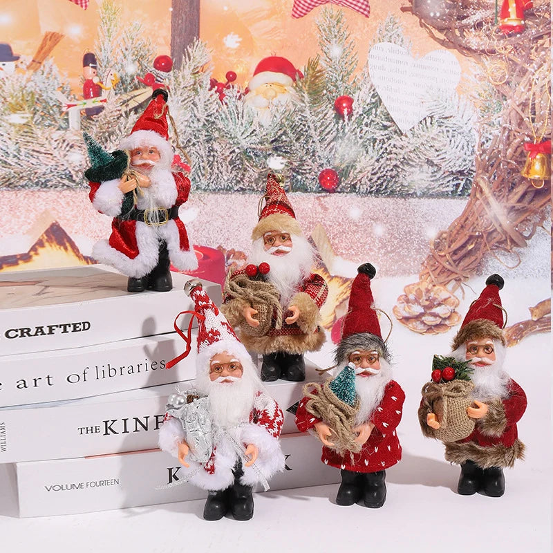 Santa Claus Figurine Intricate Hand Detailing Durable Tabletop Decor