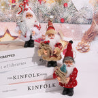 Santa Claus Figurine Intricate Hand Detailing Durable Tabletop Decor
