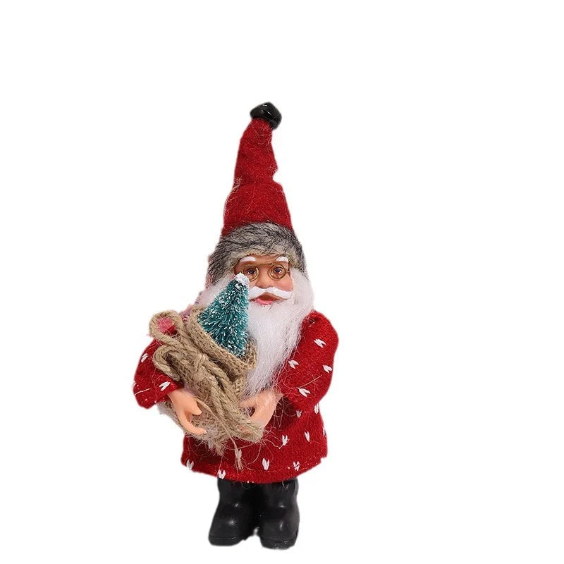 Santa Claus Figurine Intricate Hand Detailing Durable Tabletop Decor