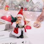 Santa Claus Figurine Intricate Hand Detailing Durable Tabletop Decor