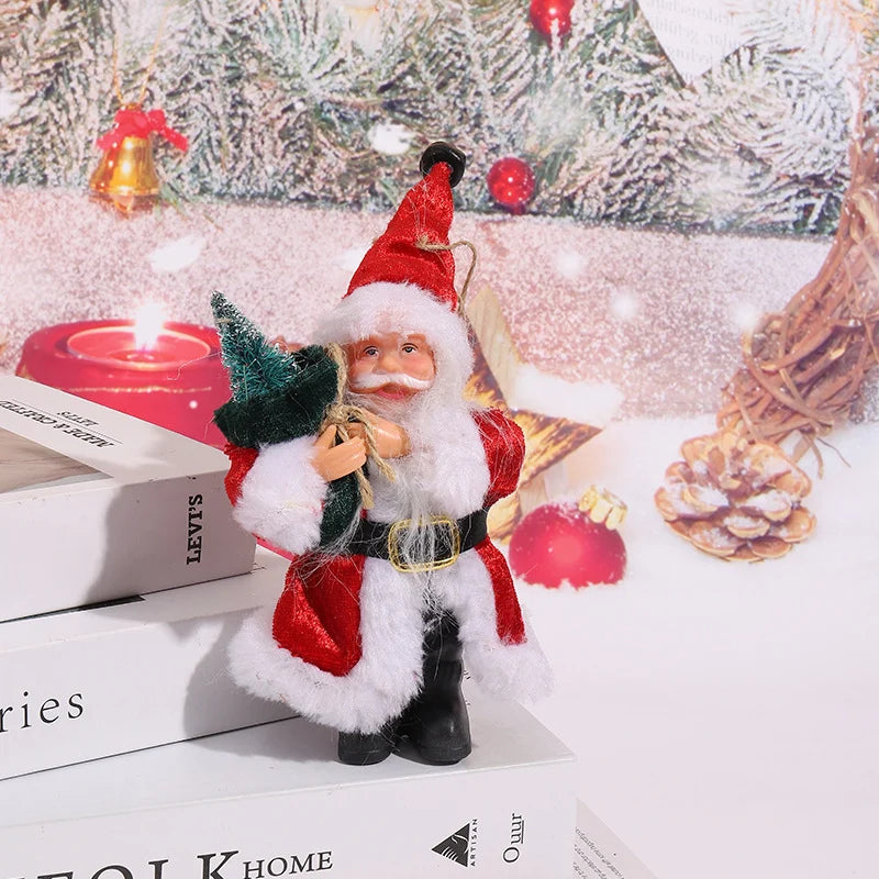 Santa Claus Figurine Intricate Hand Detailing Durable Tabletop Decor