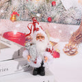 Santa Claus Figurine Intricate Hand Detailing Durable Tabletop Decor