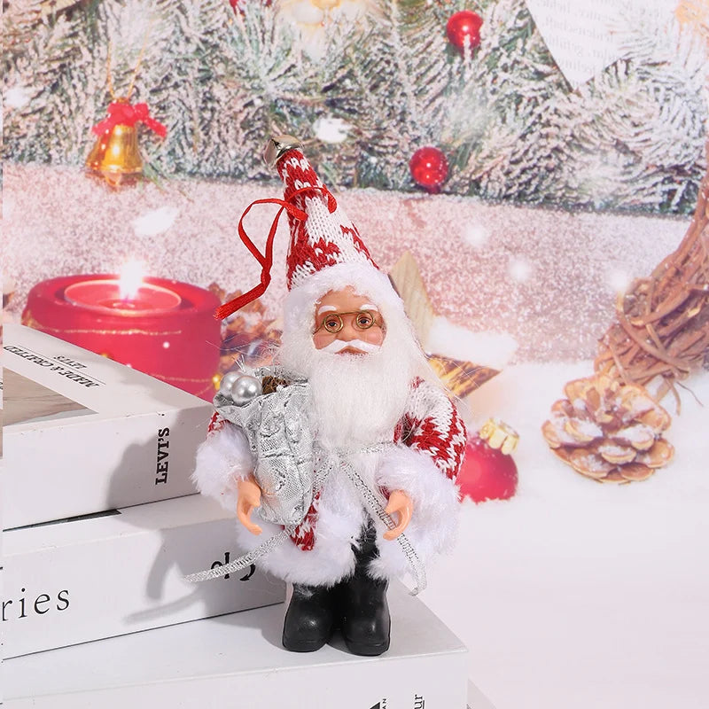 Santa Claus Figurine Intricate Hand Detailing Durable Tabletop Decor