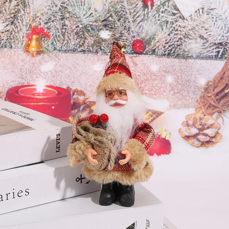Santa Claus Figurine Intricate Hand Detailing Durable Tabletop Decor