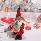 Santa Claus Figurine Intricate Hand Detailing Durable Tabletop Decor