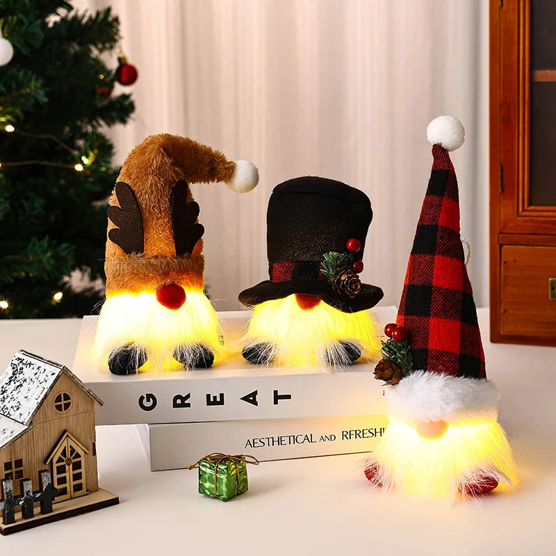 Santa Claus Figurine LED Lit Easy Care Fabric