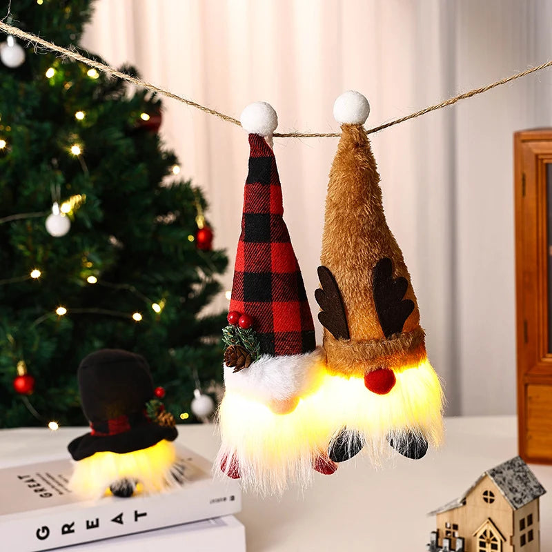 Santa Claus Figurine LED Lit Easy Care Fabric