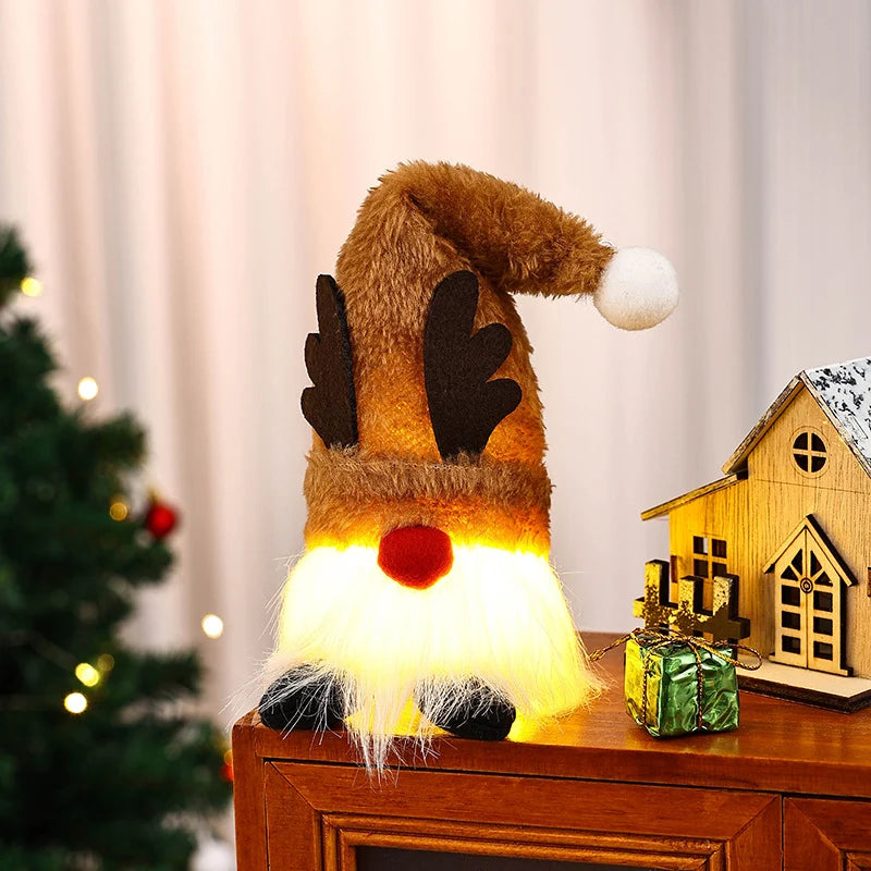 Santa Claus Figurine LED Lit Easy Care Fabric
