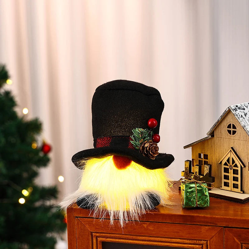 Santa Claus Figurine LED Lit Easy Care Fabric