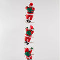 Santa Claus Figurine On Ladder 10 Inch Indoor Outdoor