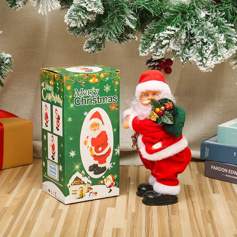 Santa Figure Fabric-Trimmed Gift Detail