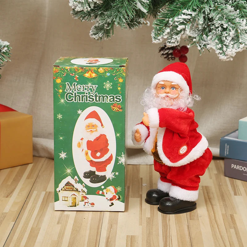 Santa Figure Fabric-Trimmed Gift Detail