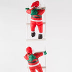 Santa Figure On Ladder 10 Inch Indoor Outdoor