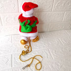 Santa Figure Soft Plush Electric Necklace Tabletop & Hanging