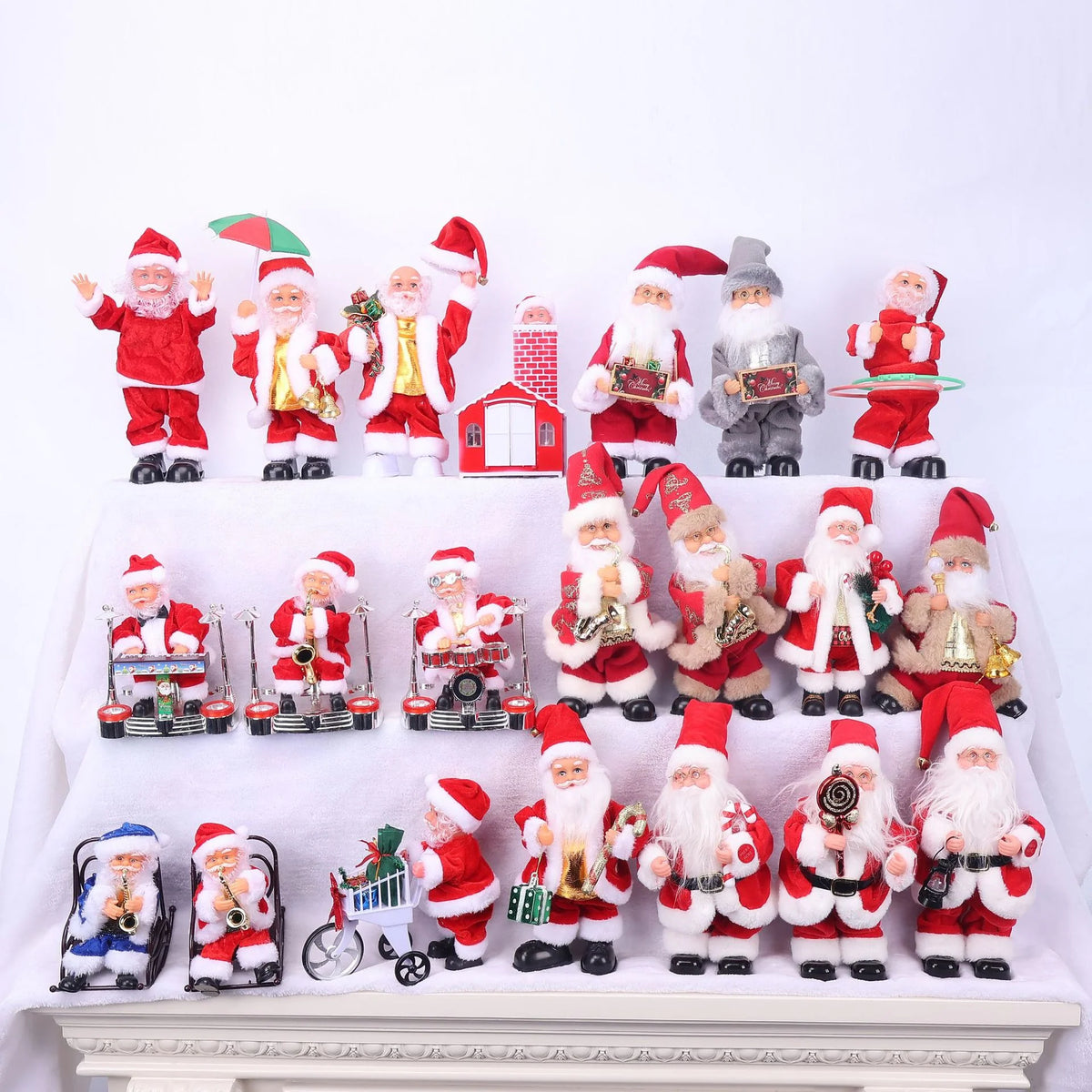 Santa Figurine Detailed Design Durable Tabletop Decor