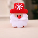 Santa Figurine Felt & Soft Fabric Fluffy Beard